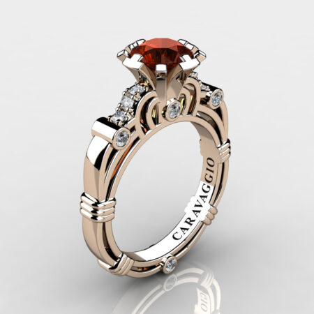 Art-Masters-Caravaggio-14K-Rose-Gold-1-Carat-Brown-and-White-Diamond-Engagement-Ring-R623-14KRGDBRD
