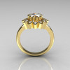 Modern Vintage 10K Yellow Gold 1.0 Carat Zirconia Diamond Bridal Ring R113-10KYGDCZ-3
