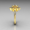 Modern Vintage 10K Yellow Gold 1.0 Carat Zirconia Diamond Bridal Ring R113-10KYGDCZ-4