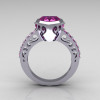 Classic Bridal 14K White Gold 2.10 Carat Heart Pink Sapphire Ring R314-14WGPS-4