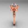 Modern Antique 10K Rose Gold 1.5 Carat CZ Diamond Classic Armenian Solitaire Wedding Ring AR107-10KRGDCZ-3