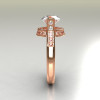 Italian Bridal 10K Pink Gold 1.5 Carat CZ Diamond Wedding Ring AR119-10PGDCZ-3