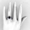 Italian Bridal 14K White Gold 1.5 Carat Black and White Diamond Wedding Ring AR119-14WGDBD-4