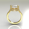 Italian Bridal 10K Yellow Gold 1.5 Carat CZ Diamond Wedding Ring AR119-10YGDCZ-2