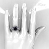 Modern Edwardian 10K White Gold 1.5 Carat Black Diamond Engagement Ring R155-10KWGDBD-5
