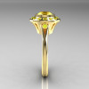 Classic 10K Yellow Gold 1.0 Carat Yellow Topaz Bridal Engagement Ring R400-10KYGYTT-3