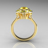 Classic 10K Yellow Gold 1.0 Carat Yellow Topaz Bridal Engagement Ring R400-10KYGYTT-2