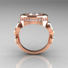 Modern 14K Rose Gold 1.0 Carat CZ Diamond Designer Engagement Ring R163-14KRGDCZ-2