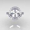 Classic 18K White Gold 1.5 Carat Cubic Zirconia Diamond Solitaire Wedding Ring R115-18KWGDCZ-4