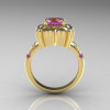 Modern Antique 10K Yellow Gold 1.0 Carat Lilac Amethyst Engagement Ring AR116-10KYGLA-2