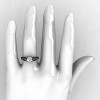 14K Black Gold Cubic Zirconia Diamond Wedding Ring Engagement Ring NN101-14KBGDCZ-5