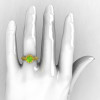 Natures Nouveau 14K Yellow Gold Peridot Wedding Ring Engagement Ring NN105-14KYGSP-5