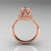 18K Rose Gold Diamond 1.0 Carat Cubic Zirconia Tulip Solitaire Engagement Ring NN119-18KRGDCZ-2
