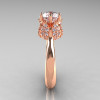 18K Rose Gold Diamond 1.0 Carat Cubic Zirconia Tulip Solitaire Engagement Ring NN119-18KRGDCZ-3