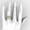 14K Yellow Gold Diamond 1.0 Carat Cubic Zirconia Tulip Solitaire Engagement Ring NN119-14KYGDCZ-5
