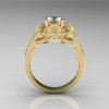 Classic 10K Yellow Gold 1.0 CT Cubic Zirconia Diamond Solitaire Wedding Ring R203-10KYGDCZ-2