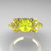 Classic 14K Yellow Gold 1.0 CT Yellow Topaz Solitaire Wedding Ring R203-14KYGYT-4