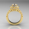 14K Yellow Gold 1.0 Carat Cubic Zirconia Diamond Wedding Ring Engagement Ring R199-14KYGDCZ-2