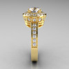 14K Yellow Gold 1.0 Carat Cubic Zirconia Diamond Wedding Ring Engagement Ring R199-14KYGDCZ-3