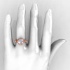 French Antique 14K Rose Gold 3.0 Carat White Sapphire Diamond Solitaire Wedding Ring Y235-14KRGDWS-4
