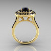 Classic Soleste 14K Yelow Gold 1.0 Ct Black Diamond Ring R236-14YGBD-2