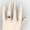 Classic Victorian 14K Yellow Gold 1.0 Ct Rubies Solitaire Engagement Ring R506-14KYGR-4