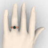 Classic Victorian 14K Rose Gold 1.0 Ct Color Change Alexandrite Solitaire Engagement Ring R506-14KRGAL-4
