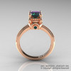 Classic Victorian 14K Rose Gold 1.0 Ct Color Change Alexandrite Solitaire Engagement Ring R506-14KRGAL-2
