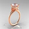 Art Masters 14K Rose Gold 3.0 Ct White Sapphire Dragon Engagement Ring R601-14KRGWS-2