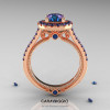 Caravaggio 14K Rose Gold 1.0 Ct Russian Alexandrite Engagement Ring Wedding Ring R621-14KRGAL-3