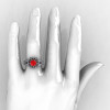 Art Deco 14K White Gold 1.0 Ct Ruby Diamond Wedding Ring Engagement Ring R286-14KWGDR-4