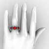 14K Black Gold 1.0 Ct Rubies Diamond Nature Inspired Engagement Ring Wedding Ring R671-14KBGDR-4