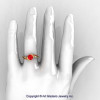 Modern French 14K Yellow Gold 1.0 Ct Ruby Engagement Ring Wedding Ring R376-14KYGR-5