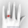 Modern French 14K Rose Gold 1.0 Ct Ruby Engagement Ring Wedding Ring R376-14KRGR-5