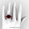 Art Masters Classic 14K Red Gold 2.0 Ct Black Diamond Engagement Ring Wedding Ring R298-14KREGBD-4