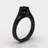 14K Black Gold New Fashion Design Solitaire 1.0 CT Black Moissanite Bridal Wedding Ring Engagement Ring R26A-14KBGBM-2