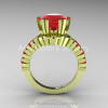 Modern 18K Green Gold 3.0 Ct Rubies Solitaire Wedding Anniversary Ring R325-18KGGR-2