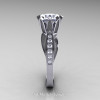 Cara 14K White Gold 1.0 Ct White Cubic Zirconia Diamond Solitaire Ring R423-14KWGDCZ