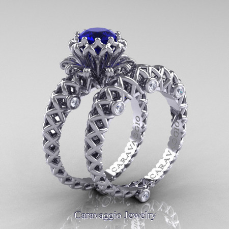 Caravaggio-Lace-14K-White-Gold-1-Carat-Blue-Sapphire-Diamond-Engagement-Ring-Wedding-Band-Bridal-Set-R634S-14KWGDBS-P