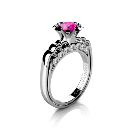 Caravaggio-Classic-14K-White-Gold-1-0-Carat-Pink-Sapphire-Diamond-Engagement-Ring-R637-14KWGDPS-P