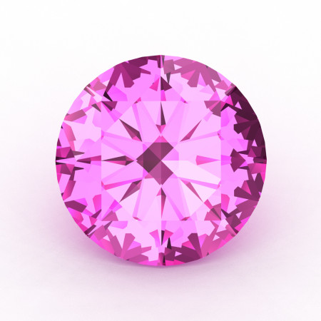 Art Masters Gems Calibrated 0.5 Ct Round Light Pink Sapphire Created Gemstone RCG0050-LPS
