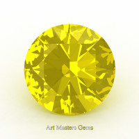 Art Masters Gems Calibrated 1.5 Ct Round Yellow Sapphire Created Gemstone RCG0150-YS
