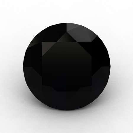 Art Masters Gems Calibrated 0.5 Ct Round Black Sapphire Created Gemstone RCG0050-BLS
