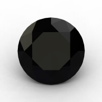 Art Masters Gems Calibrated 3.0 Ct Round Black Sapphire Created Gemstone RCG0300-BLS