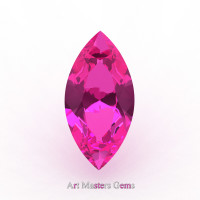Art Masters Gems Calibrated 1.5 Ct Marquise Pink Sapphire Created Gemstone MCG0150-PS