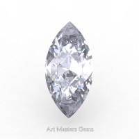 Art Masters Gems Standard 1.5 Ct Marquise White Sapphire Created Gemstone MCG0150-WS
