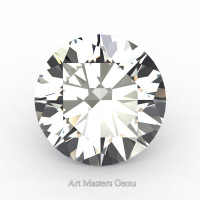 Art Masters Gems Standard 2.0 Ct Round White Sapphire Created Gemstone RCG0200-WS