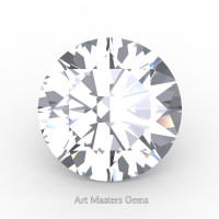 Art Masters Gems Standard 5.0 Ct Round White Sapphire Created Gemstone RCG0500-WS
