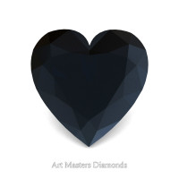 Art Masters Gems Standard 0.75 Ct Heart Black Diamond Created Gemstone HCG075-BD