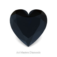 Art Masters Gems Standard 1.5 Ct Heart Black Diamond Created Gemstone HCG150-BD